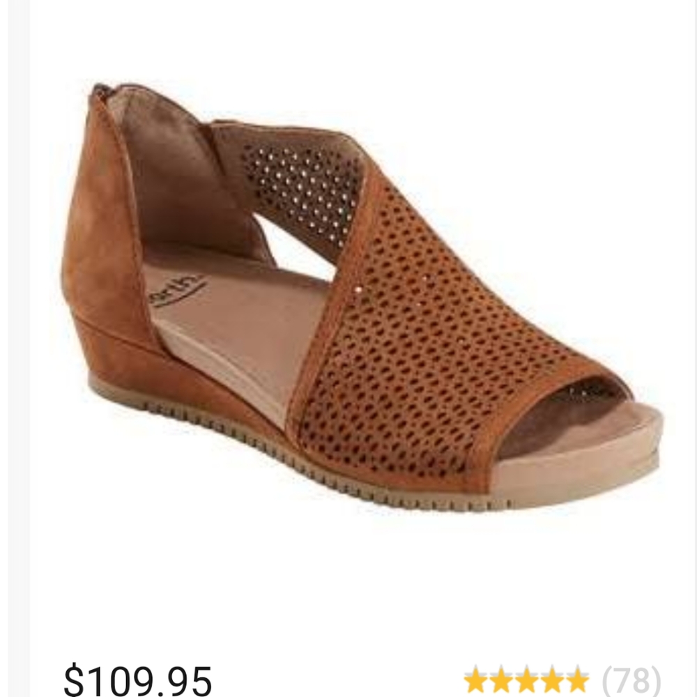 Earth Leather Wedge Sandals